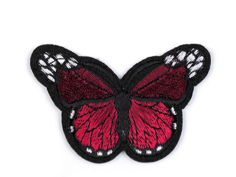 Naprasowanka motyl - ciemny czerwony