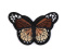 Naprasowanka motyl - brązowy