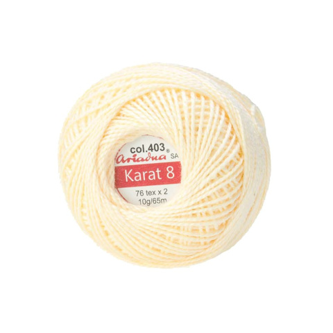 KORDONEK nici KARAT 8 ARIADNA 76x2 10g/65m - kremowy 403