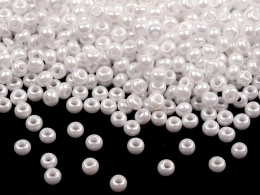 Koraliki szklane - PRECIOSA - rozmiar 10/0 -20g- biały perłowy