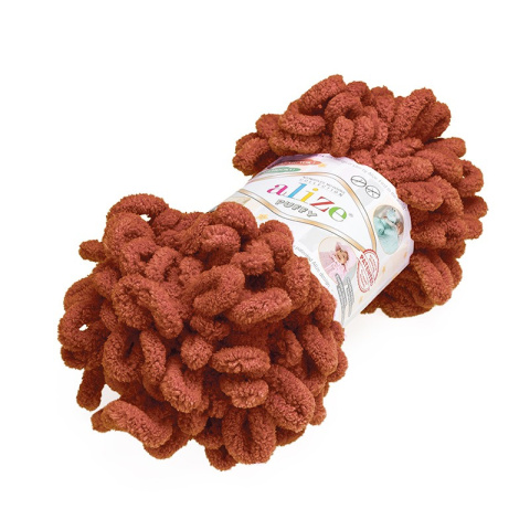 Włóczka Puffy - 100g - brązowy (597)