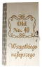 Drewniane pudełko, koperta - Urodziny 40 lat - (wzór 2)