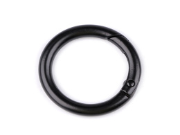 KARABIŃCZYK metalowy okrągły Ø25 mm - czarny