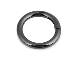 KARABIŃCZYK metalowy okrągły Ø25 mm - czarny nikiel