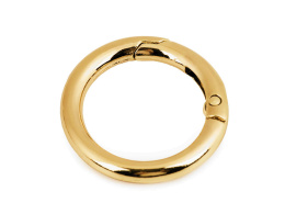 KARABIŃCZYK metalowy okrągły Ø25 mm - złoty
