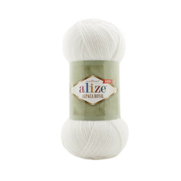 Włóczka Alize Alpaca Royal - 100g - biały (55)