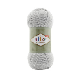 Włóczka Alize Alpaca Royal - 100g - jasny popielaty (684)