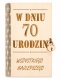 Drewniane pudełko, koperta - z okazji 70 urodzin - (wzór 6)