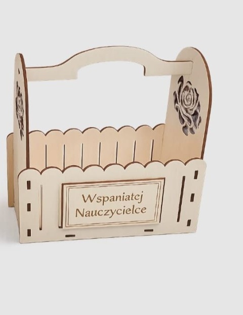 Drewniane pudełko, skrzynka - Wspaniałej Nauczycielce