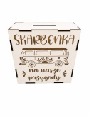 Skarbonka wykreślanka- Na przygody ...- (wzór 2)