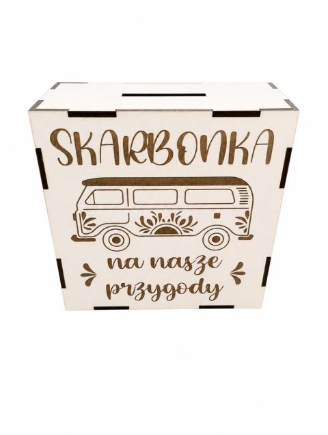 Skarbonka wykreślanka- Na przygody ...- (wzór 2)