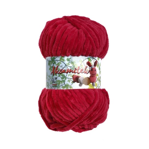 Włóczka Aksamitek - 50g - ciemny czerwony (160)