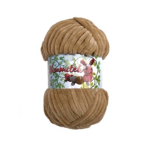 Włóczka Aksamitek - 50g - jasny brązowy (823)