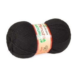 Włóczka Mimoza - 100g - czarny (030)