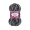 Włóczka na skarpety - Alize Superwash Comfort - czarno-popielaty (2695)