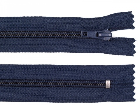 Zamek błyskawiczny spiralny 5mm dł. 18cm - granatowy