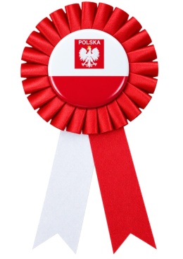 Kotylion narodowy, biało-czerwony