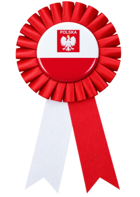 Kotylion narodowy, biało-czerwony
